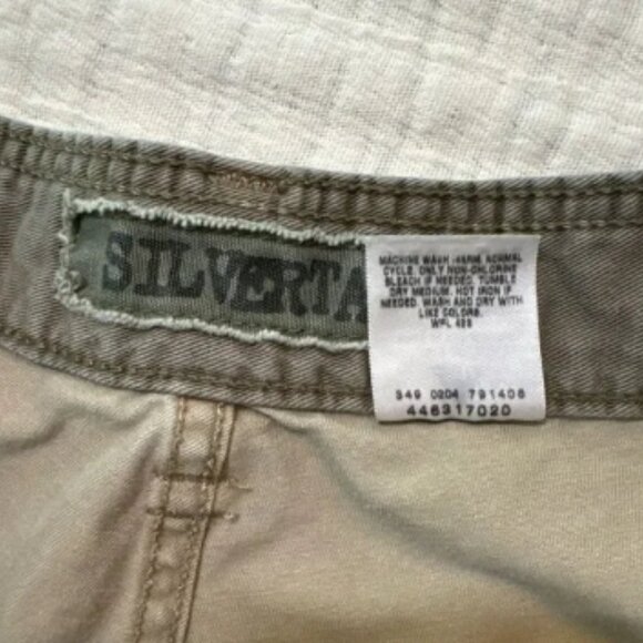 VTG Levi’s Silver Tab Pants Mens 36x32 Khaki Baggy Wide Leg Cargo Skater Y2K - Picture 7 of 11